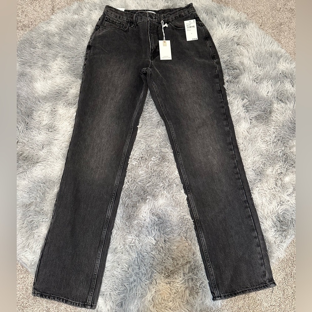NWT. Good American Wide Leg size 6. Black Jeans